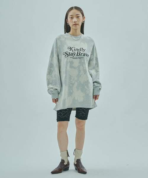 ROSE BUD(ローズバッド)の「(mag.by c)BLEACH L/S SWEAT(スウェット・レディース・グレー/ブラック・ONE SIZE)」の14枚目の写真