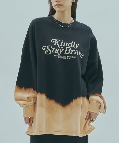 ROSE BUD(ローズバッド)の「(mag.by c)BLEACH L/S SWEAT(スウェット・レディース・グレー/ブラック・ONE SIZE)」の18枚目の写真