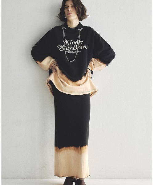 ROSE BUD(ローズバッド)の「(mag.by c)BLEACH L/S SWEAT(スウェット・レディース・グレー/ブラック・ONE SIZE)」の21枚目の写真