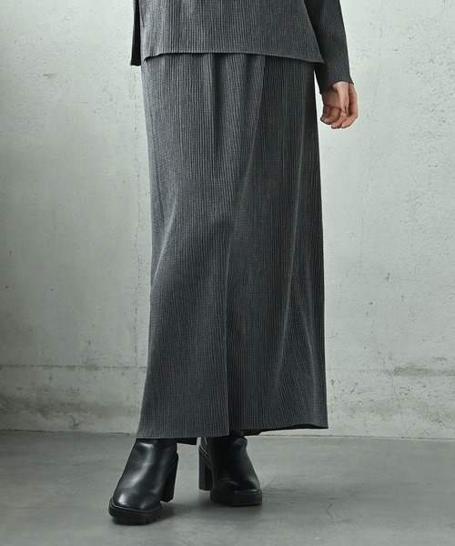 funda mine（ファンダマイン）の「【SETUP可】リラックスアイラインスカート（スカート・レディース・ブラック/グレー・FREE）」の2枚目の写真