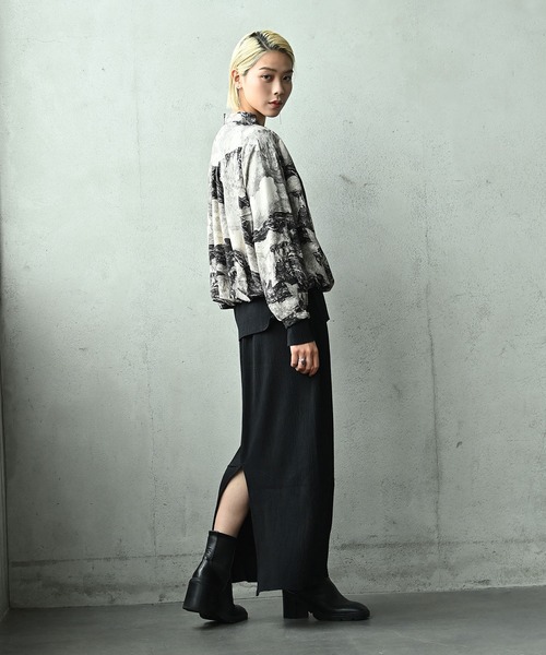 funda mine（ファンダマイン）の「【SETUP可】リラックスアイラインスカート（スカート・レディース・ブラック/グレー・FREE）」の7枚目の写真