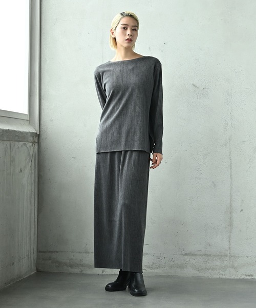 funda mine（ファンダマイン）の「【SETUP可】リラックスアイラインスカート（スカート・レディース・ブラック/グレー・FREE）」の13枚目の写真