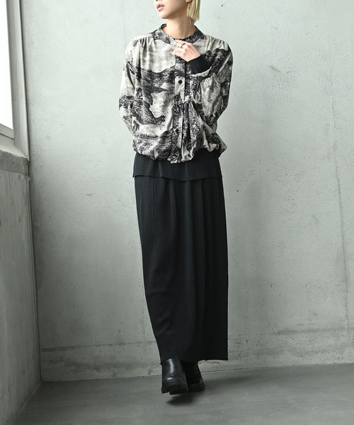 funda mine（ファンダマイン）の「【SETUP可】リラックスアイラインスカート（スカート・レディース・ブラック/グレー・FREE）」の12枚目の写真