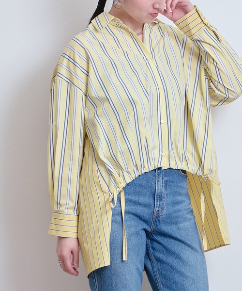 クレイジーパターンストライプシャツ