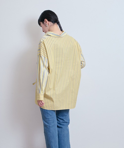 クレイジーパターンストライプシャツ