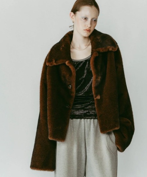 Knuth Marf point collar fur coat