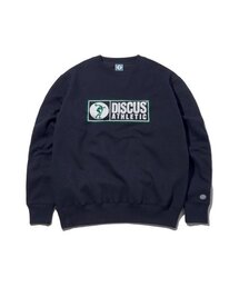 DISCUS ATHLETIC | 起毛レギュラーフィットロゴスウェットシャツネイビー(スウェット)