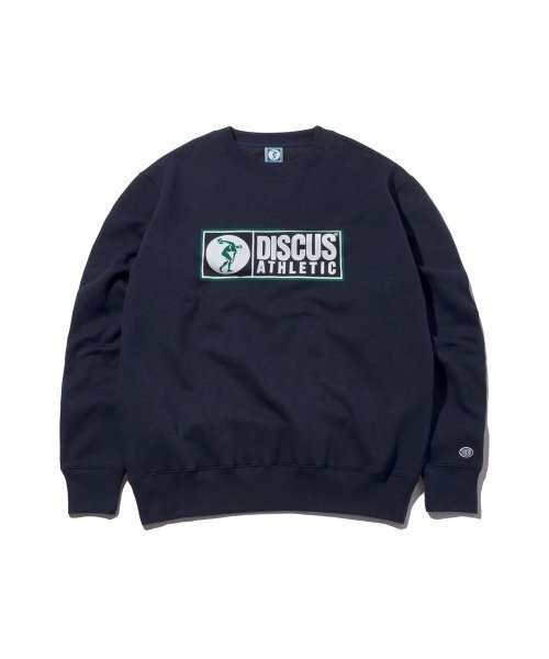 DISCUS ATHLETIC(ディスカス アスレチック)の「起毛レギュラーフィットロゴスウェットシャツネイビー(スウェット・レディース・その他・SMALL)」の1枚目の写真