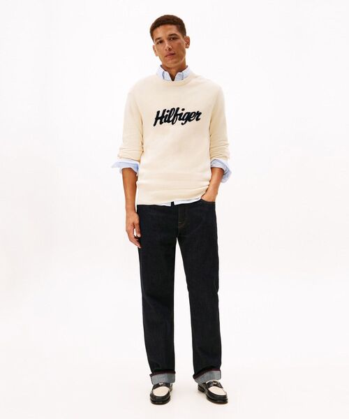 TOMMY HILFIGER(トミーヒルフィガー)の「シーズナルグラフィックコットンクルーネックセーター(ニット/セーター・メンズ・マルチ/ホワイト・MEDIUM/SMALL/LARGE/X-LARGE)」の4枚目の写真