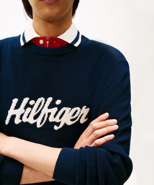 TOMMY HILFIGER(トミーヒルフィガー)の「シーズナルグラフィックコットンクルーネックセーター(ニット/セーター・メンズ・マルチ/ホワイト・MEDIUM/SMALL/LARGE/X-LARGE)」の7枚目の写真