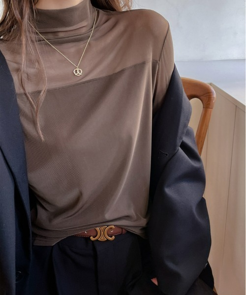 REBALANCE（リバランス）の「プチハイネックメッシュインナー　透け感 トップス（その他トップス・レディース・B/C/A・LARGE/X-LARGE/MEDIUM/SMALL）」の15枚目の写真