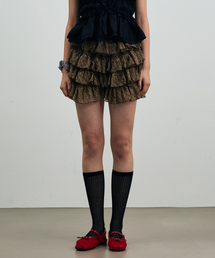 ARI（アリ）の「LEOPARD CANCAN MINI SKIRT PANTS / BROWN（スカート）」