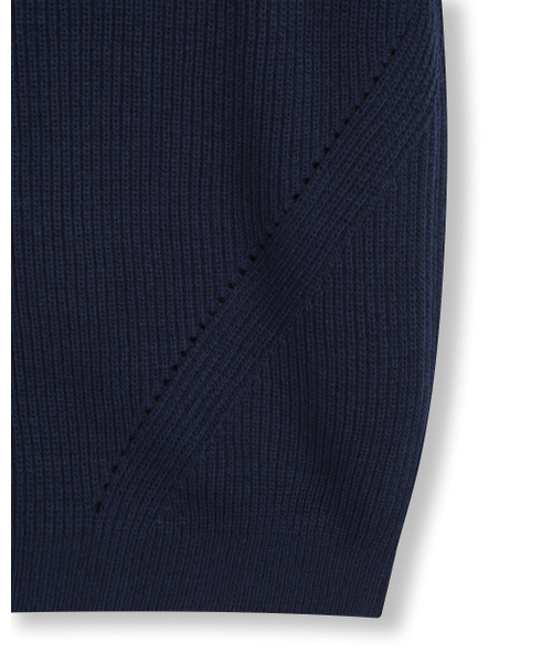 BESLOW（ビースロー）の「[ビスローXファッションチューブ削型]V NECK SHORT CARDIGAN NAVY（カーディガン/ボレロ・レディース・その他・SMALL/MEDIUM/LARGE/X-LARGE）」の4枚目の写真