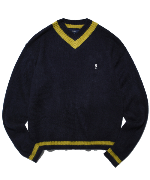 YALE(イェール)の「ヘリテージ ダン Vネック モヘア ニット ネイビー(ニット/セーター・レディース・その他・MEDIUM/LARGE/SMALL)」の3枚目の写真