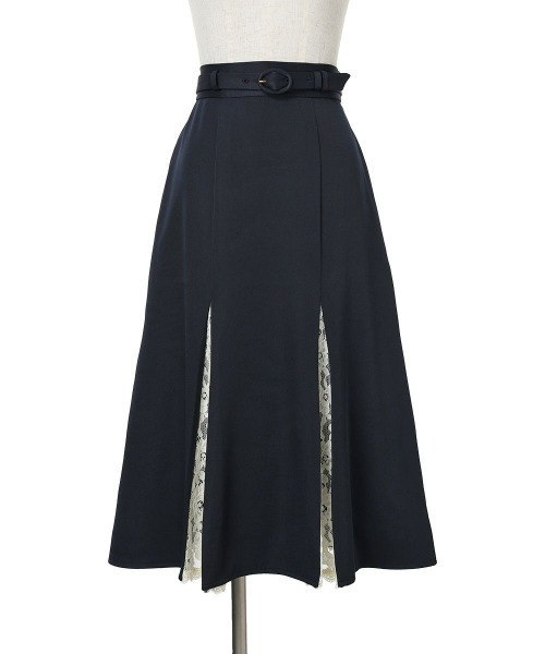 an another angelus（アンアナザーアンジェラス）の「レース切替ナロースカート/fint フィント（スカート・レディース・ネイビー/ラベンダー・FREE）」の20枚目の写真