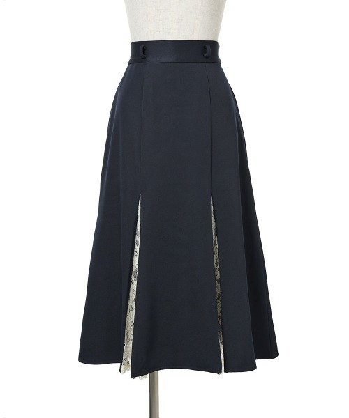 an another angelus（アンアナザーアンジェラス）の「レース切替ナロースカート/fint フィント（スカート・レディース・ネイビー/ラベンダー・FREE）」の21枚目の写真