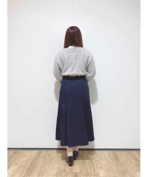 an another angelus（アンアナザーアンジェラス）の「レース切替ナロースカート/fint フィント（スカート・レディース・ネイビー/ラベンダー・FREE）」の9枚目の写真