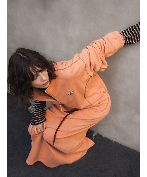 DISCUS（ディスカス）の「DISCUS FRENCHTERRY HALF ZIP OP（ワンピース・レディース・オートミール/コーラル/ブラック・36/38）」の7枚目の写真