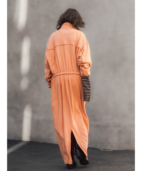 DISCUS（ディスカス）の「DISCUS FRENCHTERRY HALF ZIP OP（ワンピース・レディース・オートミール/コーラル/ブラック・36/38）」の5枚目の写真