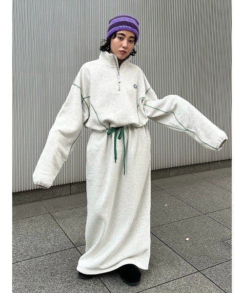 DISCUS（ディスカス）の「DISCUS FRENCHTERRY HALF ZIP OP（ワンピース・レディース・オートミール/コーラル/ブラック・36/38）」の16枚目の写真