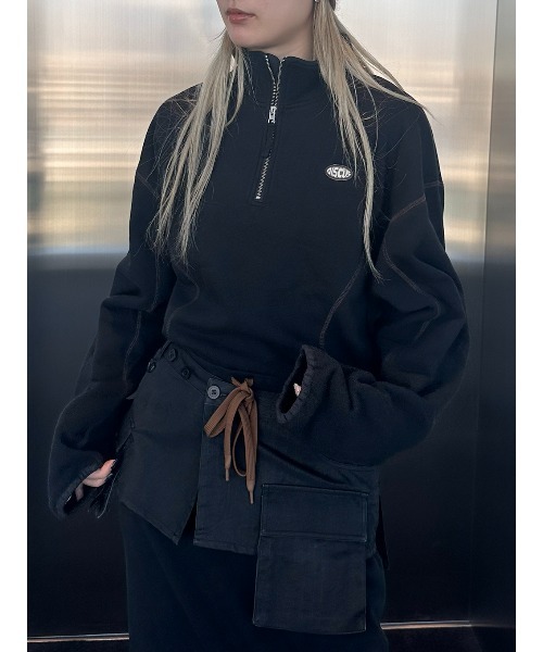 DISCUS（ディスカス）の「DISCUS FRENCHTERRY HALF ZIP OP（ワンピース・レディース・オートミール/コーラル/ブラック・36/38）」の12枚目の写真