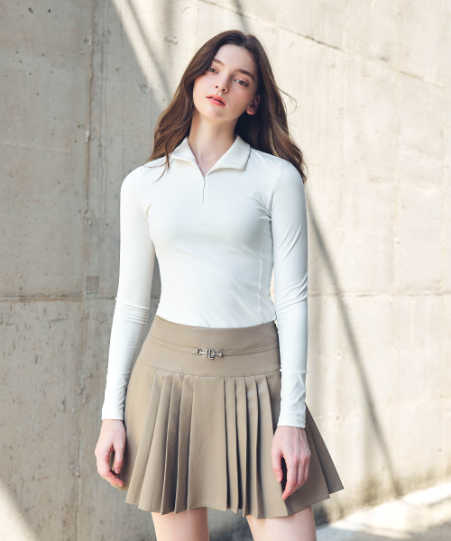 LORDLOAR(ロードロアル)の「スリムジッパーカラーネックTシャツホワイト(ポロシャツ・レディース・その他・MEDIUM/LARGE/SMALL)」の3枚目の写真