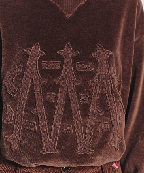 MENASOO(ミナス)の「Applique Velour Sweatshirt_Brown(スウェット・レディース・ブラウン・F)」の10枚目の写真