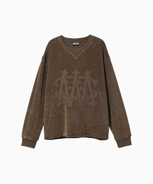 MENASOO(ミナス)の「Applique Velour Sweatshirt_Brown(スウェット・レディース・ブラウン・F)」の11枚目の写真