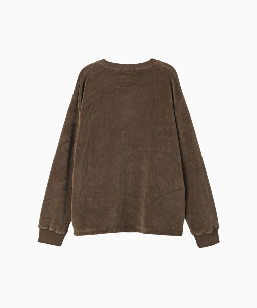 MENASOO(ミナス)の「Applique Velour Sweatshirt_Brown(スウェット・レディース・ブラウン・F)」の12枚目の写真