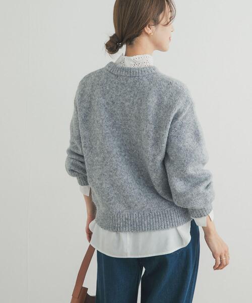 URBAN RESEARCH DOORS(アーバンリサーチドアーズ)の「ラメニットプルオーバー(ニット/セーター・レディース・ベージュ/ブルー/グレー・FREE)」の2枚目の写真