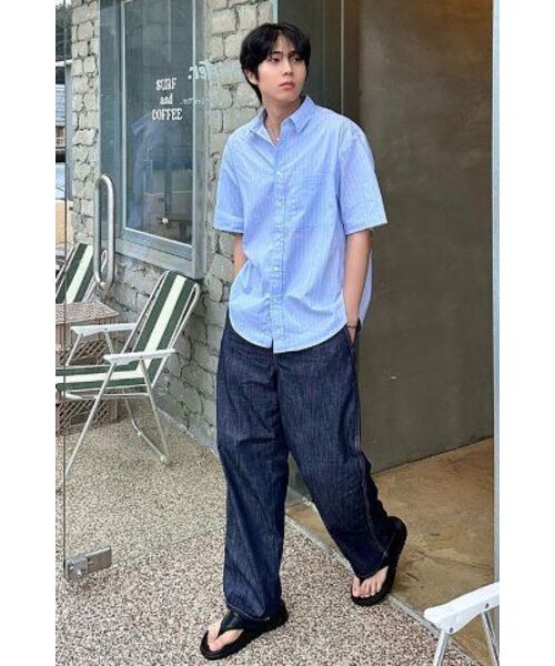 ENDOOR(エンドア)の「Stripe ring 1/2 shirt (blue stripe)(シャツ/ブラウス・メンズ・その他・1/2/3)」の7枚目の写真