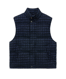 UNGIMMICK(�A���W�~�b�N)��CHECK PATTERN DOWN VEST (INDIGO)(�_�E���x�X�g)