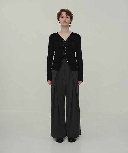 CITY TOKYO（シティトウキョウ）の「Striped Wide Pants/ストライプワイドパンツ（その他パンツ・レディース・ブラック/グレー・1/2/3）」の14枚目の写真