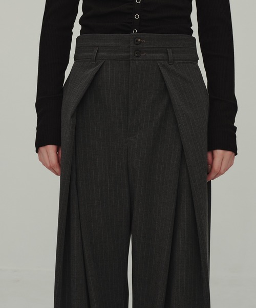 パンツ 1 Wide Tapered Trousers stripe パンツ ストライプワイドパンツ レディース : ZOZOTOWN Yahoo!店