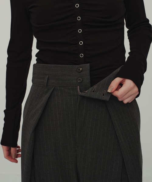 CITY TOKYO（シティトウキョウ）の「Striped Wide Pants/ストライプワイドパンツ（その他パンツ・レディース・ブラック/グレー・1/2/3）」の18枚目の写真