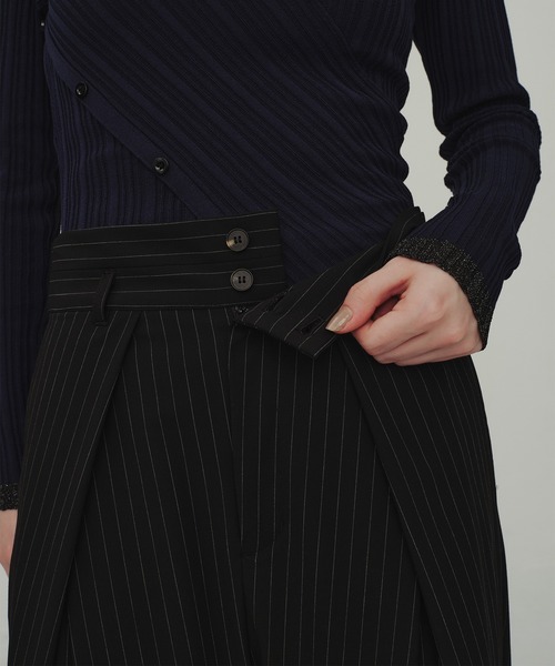 CITY TOKYO（シティトウキョウ）の「Striped Wide Pants/ストライプワイドパンツ（その他パンツ・レディース・ブラック/グレー・1/2/3）」の9枚目の写真