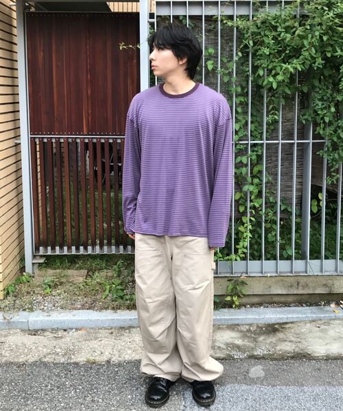BALLUTE(バリュート)の「DUSTY STRIPE LONG SLEEVE (PURPLE)(Tシャツ/カットソー・メンズ・その他・SMALL/MEDIUM/LARGE)」の4枚目の写真