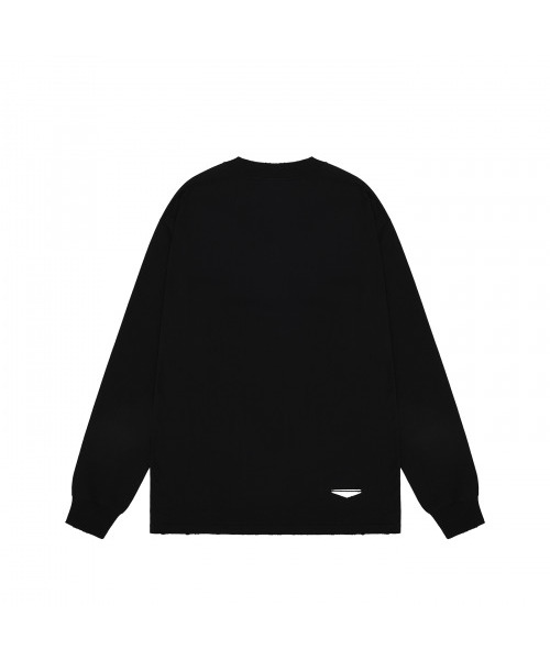ALL EYES DOWN(オール アイズ ダウン)の「CRACK LOGO LONG SLEEVE(Black)(Tシャツ/カットソー・レディース・その他・LARGE/X-LARGE/XX-LARGE)」の2枚目の写真