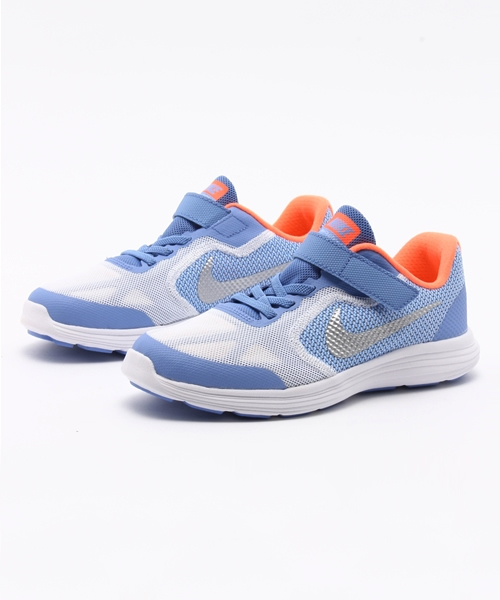 こども ビームス(コドモビームス)の「NIKE / 16S レボリューション3 PSV (16.5~22cm)(スニーカー・キッズ・ブルー/ブラック系その他/ライトブルー/レッド系その他・21/17/19/21.5/18/16.5/18.5/19.5/17.5/20.5/20/22)」の1枚目の写真