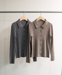 TENTO（テント）の「ワイドリブニットシャツカーディガン（ニット/セーター）」
