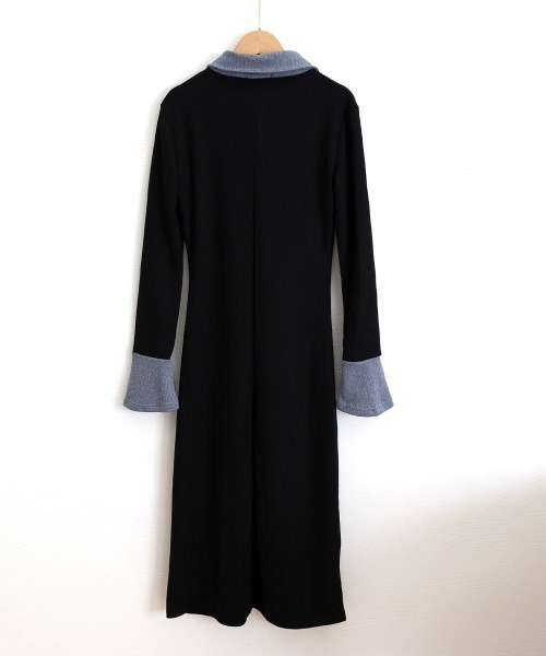 Miniministore(ミニミニストア)の「ポロ衿ロングワンピースハーフボタンワンピ(ワンピース・レディース・ブラック・L/M)」の18枚目の写真