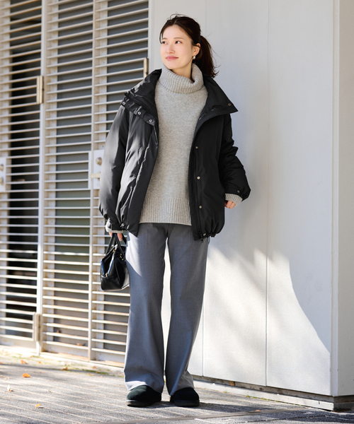 FRAMeWORK(フレームワーク)の「≪追加≫ダウンジャケット 2(ダウンジャケット/コート・レディース・ベージュ/ブラック・38/36)」の3枚目の写真