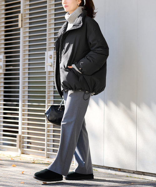 FRAMeWORK(フレームワーク)の「≪追加≫ダウンジャケット 2(ダウンジャケット/コート・レディース・ベージュ/ブラック・38/36)」の4枚目の写真