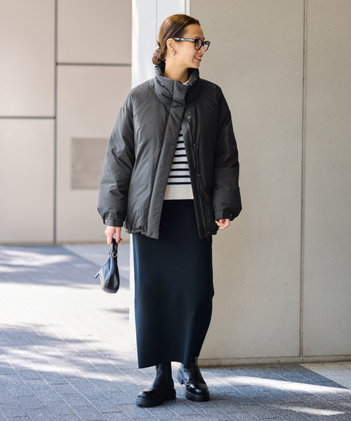 FRAMeWORK(フレームワーク)の「≪追加≫ダウンジャケット 2(ダウンジャケット/コート・レディース・ベージュ/ブラック・38/36)」の12枚目の写真