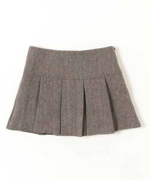 gossip！ロサンゼルス（ゴシップロサンゼルス）の「JK ウールライク リンボーン厚手タックミニプリーツスカート （インパン付）［秋冬の韓国ファッション ガーリー定番］（スカート・レディース・グレー・L/M/S）」の6枚目の写真