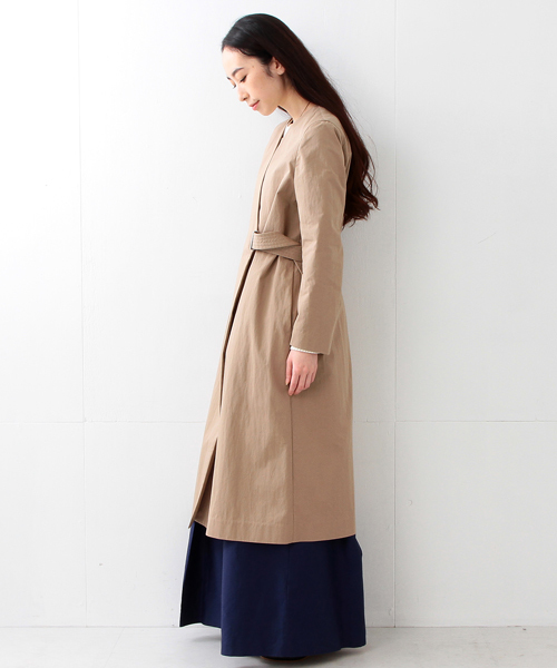 Ray BEAMS（レイビームス）の「RBS / ベルテッド ラップコート（その他アウター・レディース・ベージュ/オリーブ・0/1）」の3枚目の写真