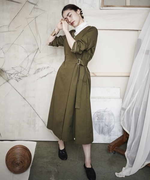 Ray BEAMS（レイビームス）の「RBS / ベルテッド ラップコート（その他アウター・レディース・ベージュ/オリーブ・0/1）」の19枚目の写真