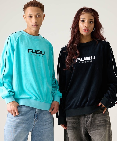 FUBU（ フブ）の「FUBU フブ ブランド Velour Pullover / ベロアプルオーバー（スウェット・メンズ・ミント/ブラック/オフホワイト・M/L/XL/XXL）」の11枚目の写真