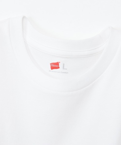 HANES(ヘインズ)の「【HANES/ヘインズ】1P RELAX FIT CREW NECK T(Tシャツ/カットソー・メンズ・ホワイト/ブラック・XL/L/M/S)」の5枚目の写真