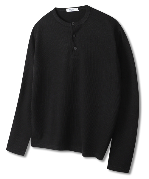 POLYGRAM(ポリグラム)の「リブセミクロップヘンリーネックロングスリーブ - 5COLOR(Tシャツ/カットソー・レディース・ブラック/ブラウン/アイボリー/サンドベージュ/チャコール・MEDIUM/LARGE/X-LARGE)」の17枚目の写真
